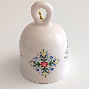BEAUTIFUL FLORAL PATTERNED CERAMIC BELL